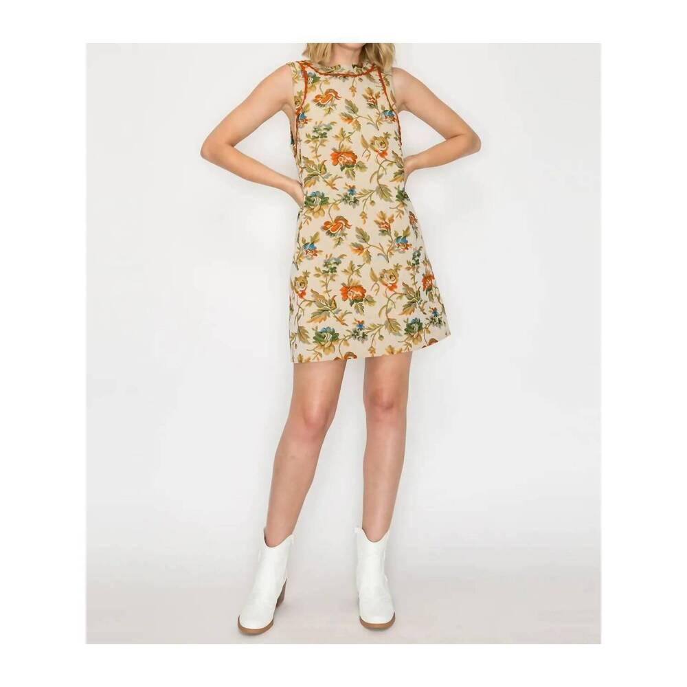 NEW LOVE WEDNESDAY farah most wanted mini dress in beige